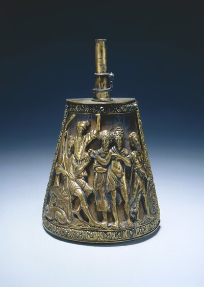 Toz matara, c.1590 (kumaş kaplı ahşap üzerine yaldızlı pirinç) by Italian School