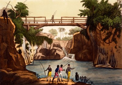 San Benedetto yakınlarındaki Roccie Nehri, Madagaskar Adası, Kostümlerden ... Giulio Ferrario, c.1820s-30s by Italian School