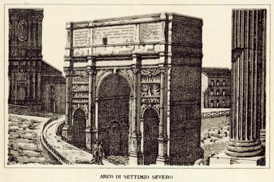 Roma: Septimius Severus Kemeri (lito) by Italian School