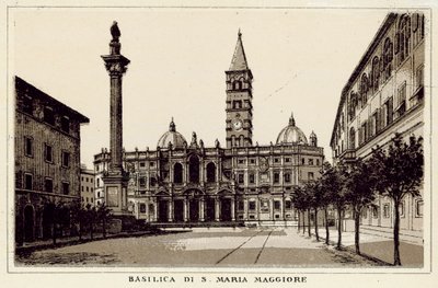 Roma: S Maria Maggiore Bazilikası (lito) by Italian School