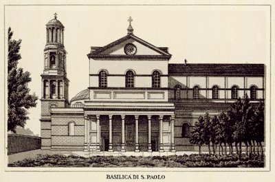 Roma: Basilica Di S Paolo (lito) by Italian School