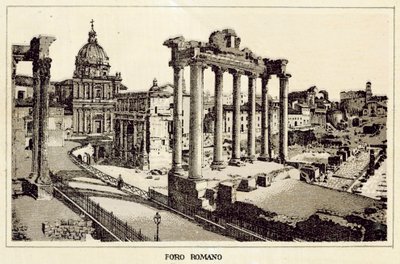 Roma: Roma Forumu (lito) by Italian School