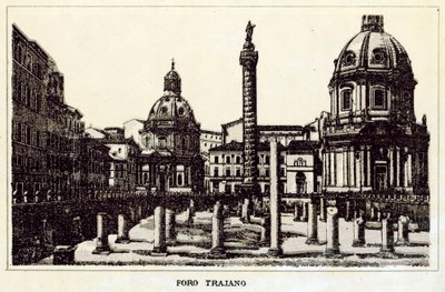 Roma: Trajano Forumu (lito) by Italian School