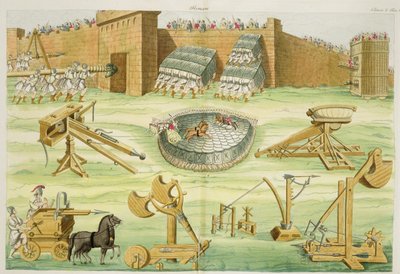 Bir Kasabayı Kuşatan Romalı Askerler, 23B levhası, Milletler Tarihinin I. Kısmından 5. sınıf, A. Nani (aquatint) tarafından oyulmuş by Italian School