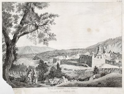 Soriano Calabro ve Tapınak Harabeleri, Calabria, 1783 by Italian School
