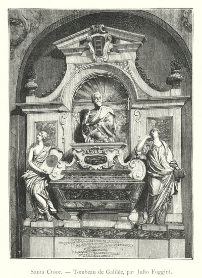 Santa Croce, Celile Mezarı, Julio Foggini (gravür) by Italian School