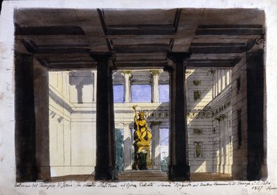"Poliuto" için Set Tasarımı, Belediye Tiyatrosu, Faenza, 1857 by Italian School