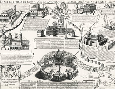 Yedi Roma Kilisesi, Alexander VII (Papa 1655-1667), İtalya portresi ile by Italian School