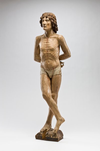 Aziz Sebastian, c.1500 (polikrom ahşap) by Italian School