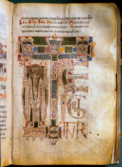 Bir Missal ve Sacramental Temsilcisinin Te igitur Sayfası. 11. yüzyılda Umbria