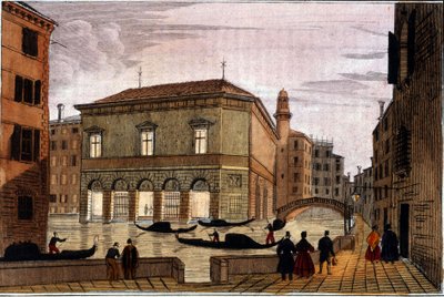 La Fenice Tiyatrosu Venedik, 1820 by Italian School