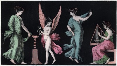 Bacchae - Bacchantes - Evrendeki Tüm Halkların “” Gümrük ve Geleneklerinden gravür. Yani, hükümetin, yasaların, milislerin, en eski zamanlardan günümüze kadar tüm ulusların dininin tarihi "1856 by Italian School