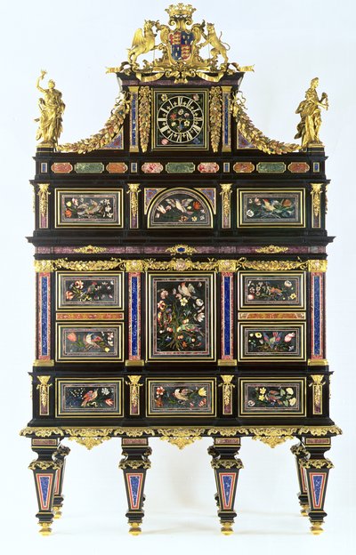 Badminton Dolabı, c.1720-32 (pietra dura, abanoz ve ormolu) by Italian School