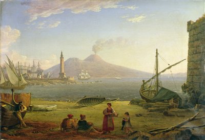 Napoli Körfezi (tuval üzerine yağlı boya) by Italian School