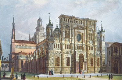 Milano ve Çevresinin Görünümlerinden Pavia yakınlarındaki Charterhouse by Italian School