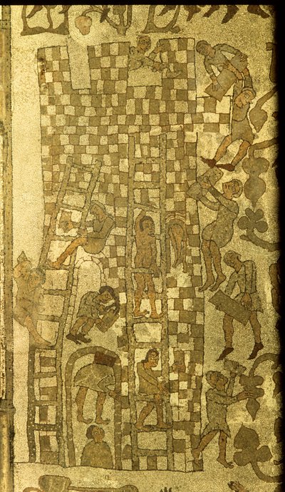 Babil Kulesi İnşaatı, 1166 (mozaik) by Italian School