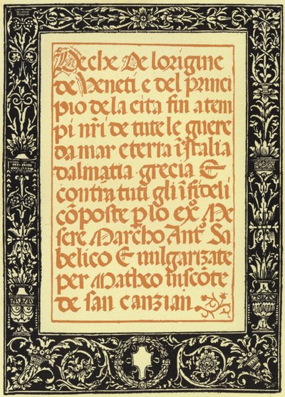 Marco Antonio Sabellico Chronicle by Italian School