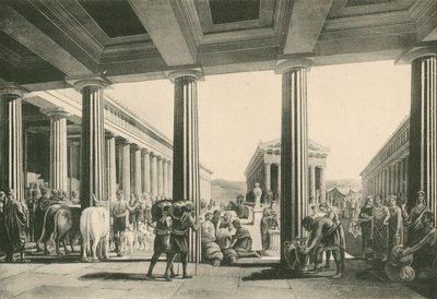 Üçgen Forumdaki Değişim (gravür) by Italian School