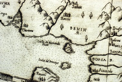 Urbano Monte haritasına dayanan Benin Körfezi (eski Dahomey), Gine Körfezi