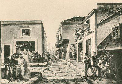 Pensile Balkon Evi olduğu gibi (gravür) by Italian School