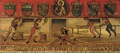 Oar Makers (panel) by Italian School