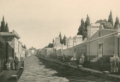 Mezarlar Sokağı olduğu gibi (gravür) by Italian School