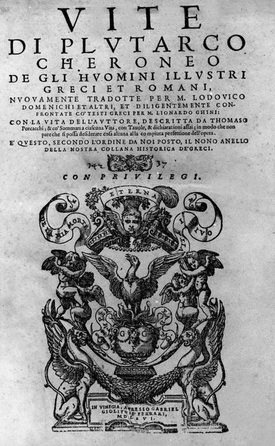 Ünlü adamların hayatları. Plutarch di Cheronee