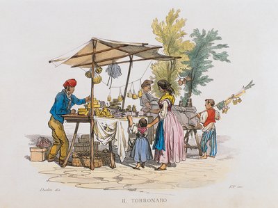 Torronaro (nuga satıcısı) (gravür) by Italian School