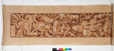 Antikadan Sonra Üç Çizim, c.1750 (siyah tebeşirle soluk işaret üzerine kahverengi astarla yükseltilmiş fırça çizimi) by Italian School