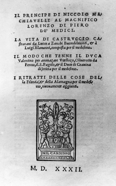 Niccolo Machiavelli