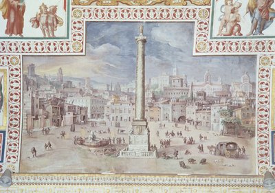 Trajan Sütunu, Trajan Forumu, Roma by Italian School