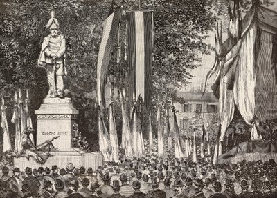 General Giacomo Medici anıtının açılışı, Milano, İtalya, Edoardo Ximenes