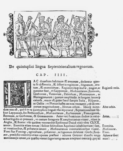 Çeşitli diller, Olaus Magnus