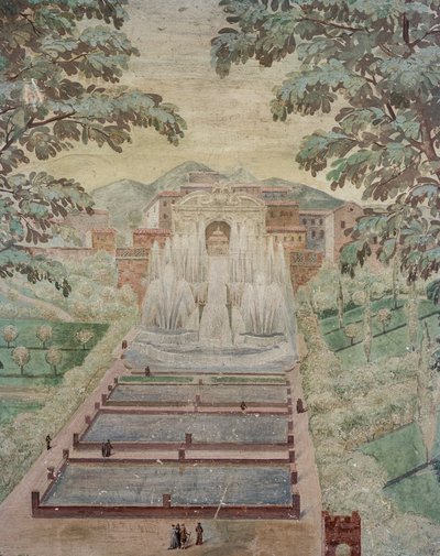 Su organı ve Neptün Çeşmesi