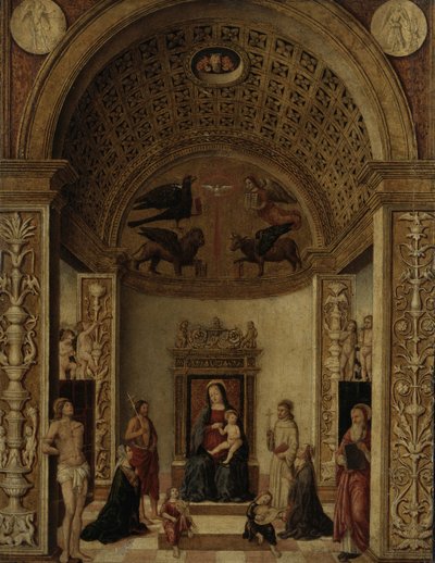 Bakire ve Çocuk Enthroned, c.1500-20 by Italian School