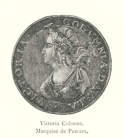 Vittoria Colonna, Marquise de Pescara (gravür) by Italian School
