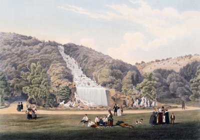 Caserta, İtalya Kraliyet Sarayı parkında şelale by Italian School