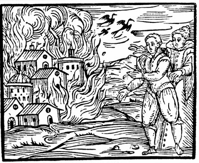 Bir evi ateşle yok eden cadılar, 1533