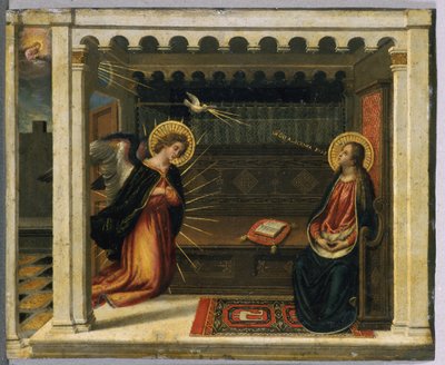 Müjde (bakır üzerinde tempera) by Italian School Italian School