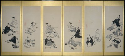 Otuz Altı Ölümsüz Şair, 1798 by Ito Jakuchu