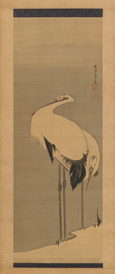 İki Vinç, 1795. by Ito Jakuchu