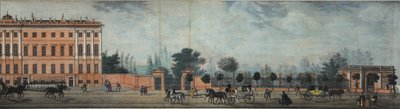 Anichkov Sarayı. Nevsky Prospekt panoramasından, 1830 by Ivan Alexeyevich Ivanov