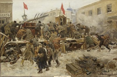 Aralık 1905, 1906 Moskova Ayaklanması. by Ivan Alexeyevich Vladimirov