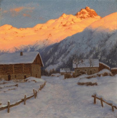 Dağda akşam, Haute-Savoie by Ivan Fedorovich Choultse