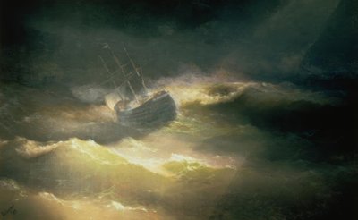 Maria gemisi fırtınada by Ivan Konstantinovich Aivazovsky