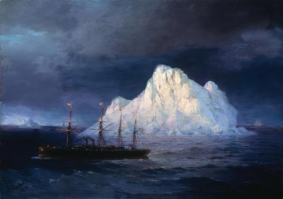I.K. Aiwasowski, Damfschiff bei Eisberg / Resim, 1894 by Ivan Konstantinovich Aivazovsky