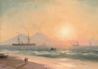 Gün Batımında Gemileri İzlemek, by Ivan Konstantinovich Aivazovsky