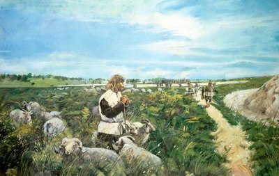 Stonehenge manzarası, c2500BC, c1990-2010 by Ivan Lapper