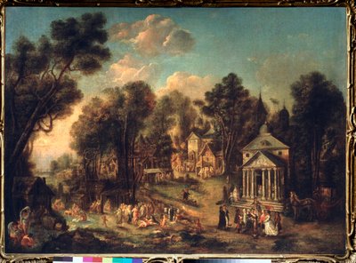 Tapınak Kutlaması - Tablo Ivan Michailovich Tankov (Tonkov) (1740-1799), tuval üzerine yağlı boya by Ivan Michailovich Tankov