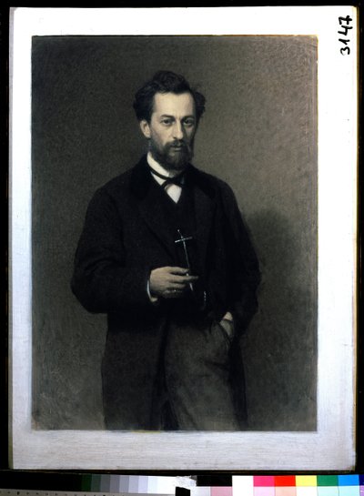 Sanatçının portresi Mikhail Konstantinovich Klodt baron von Jurgensburg (Michail Clodt, Michael Konstantinow Clodt) (1832-1902) (Sanatçı M.K.Clodt